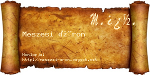 Meszesi Áron névjegykártya